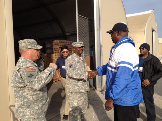 NCI driver is thanked by US soldier