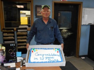 Charles Davis is recognized for 28 years of service