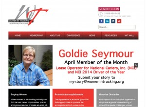 Goldie Seymour on the Cover of Women In Trucking
